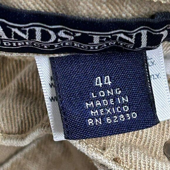 New Lands End Square Rigger Mens Khaki Pants Size 44W x 32L 100% Cotton - Picture 4 of 10